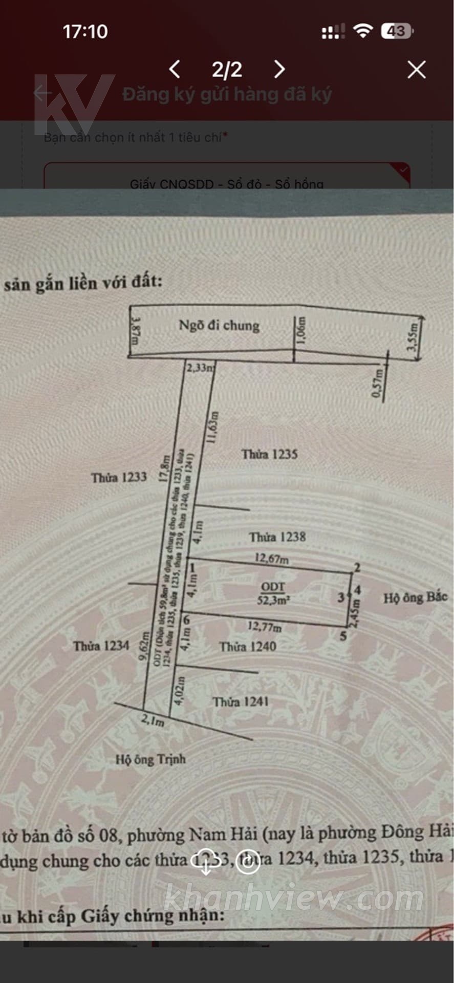 Ảnh thực tế lô đất Nam Phong 4
