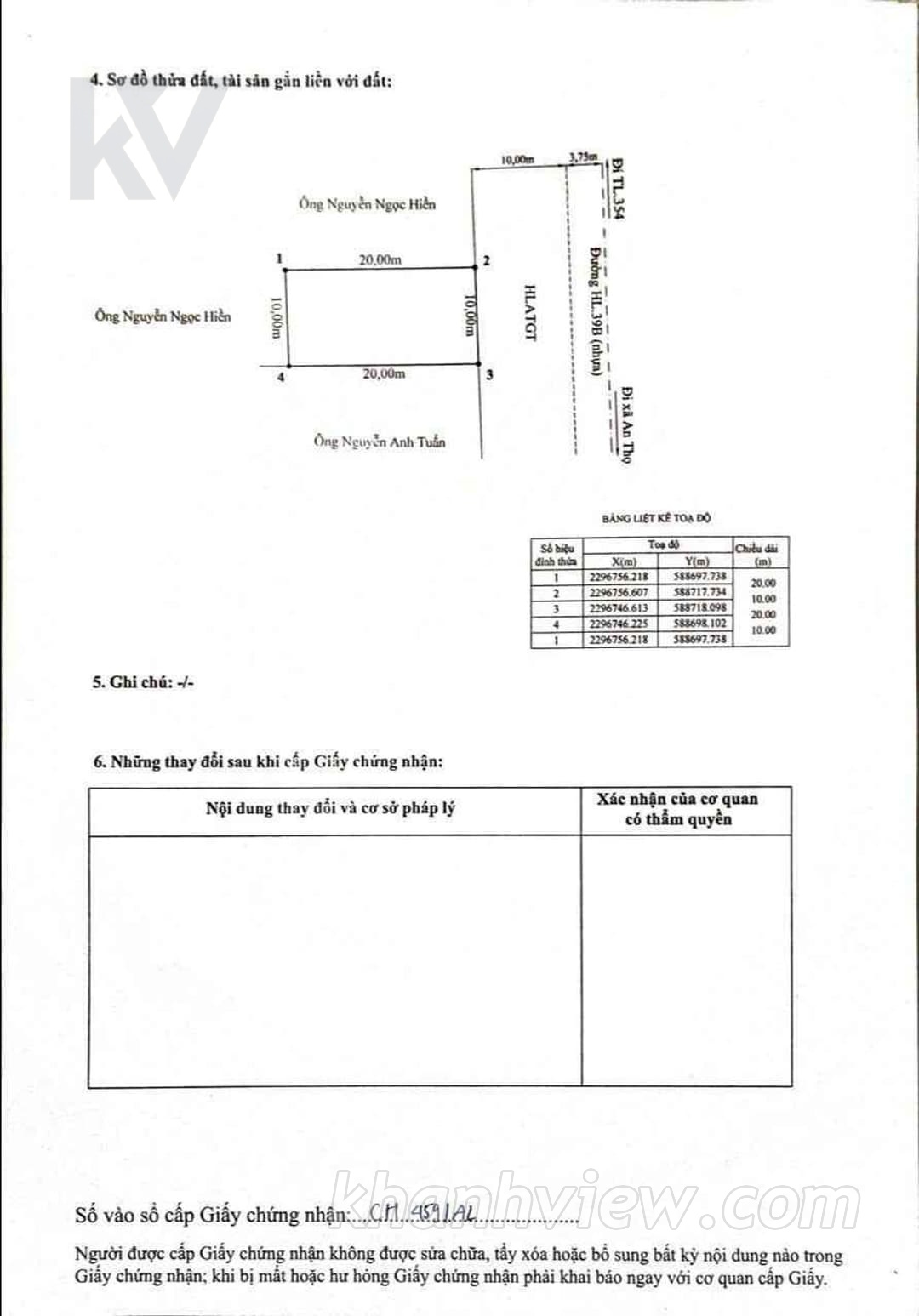 Đất Lê Khắc Cẩn An Lão 8