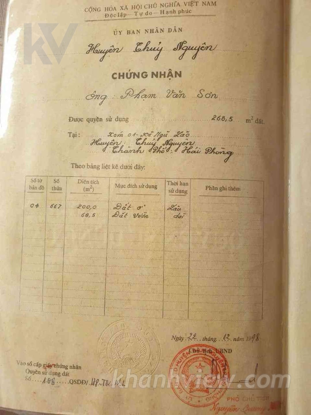 Mặt đường 359 Ngũ Lão Thủy Nguyên